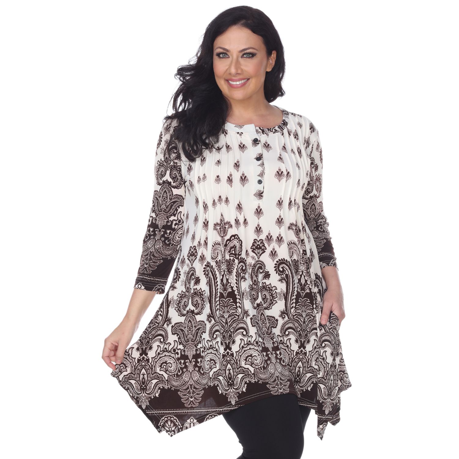 white mark plus size tunics