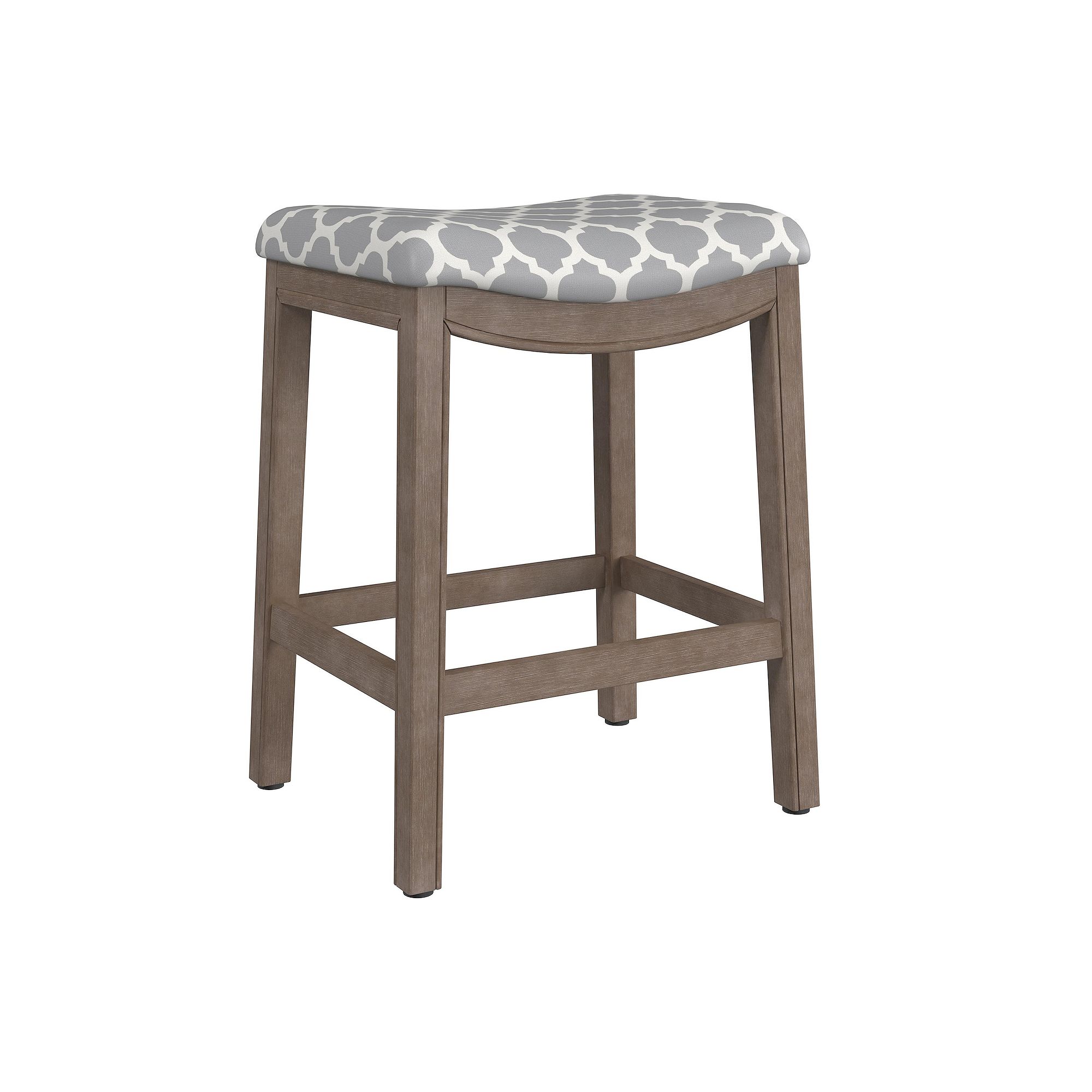 Hillsdale Furniture Sorella Backless Saddle Seat Counter Stool, Gray