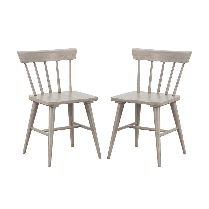 Hillsdale Furniture Mayson 2-pack Spindle Dining Chairs, Grey