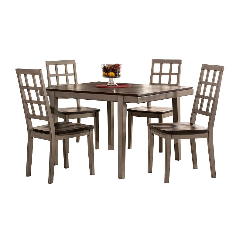 Hillsdale Furniture Garden Park 5-piece Dining Table & Chair Set, Grey