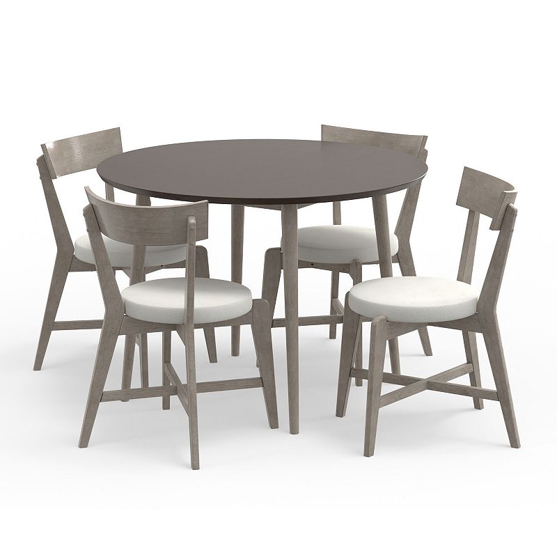 Hillsdale Furniture Mayson 5-piece Round Dining Table & Chair Set, Brown