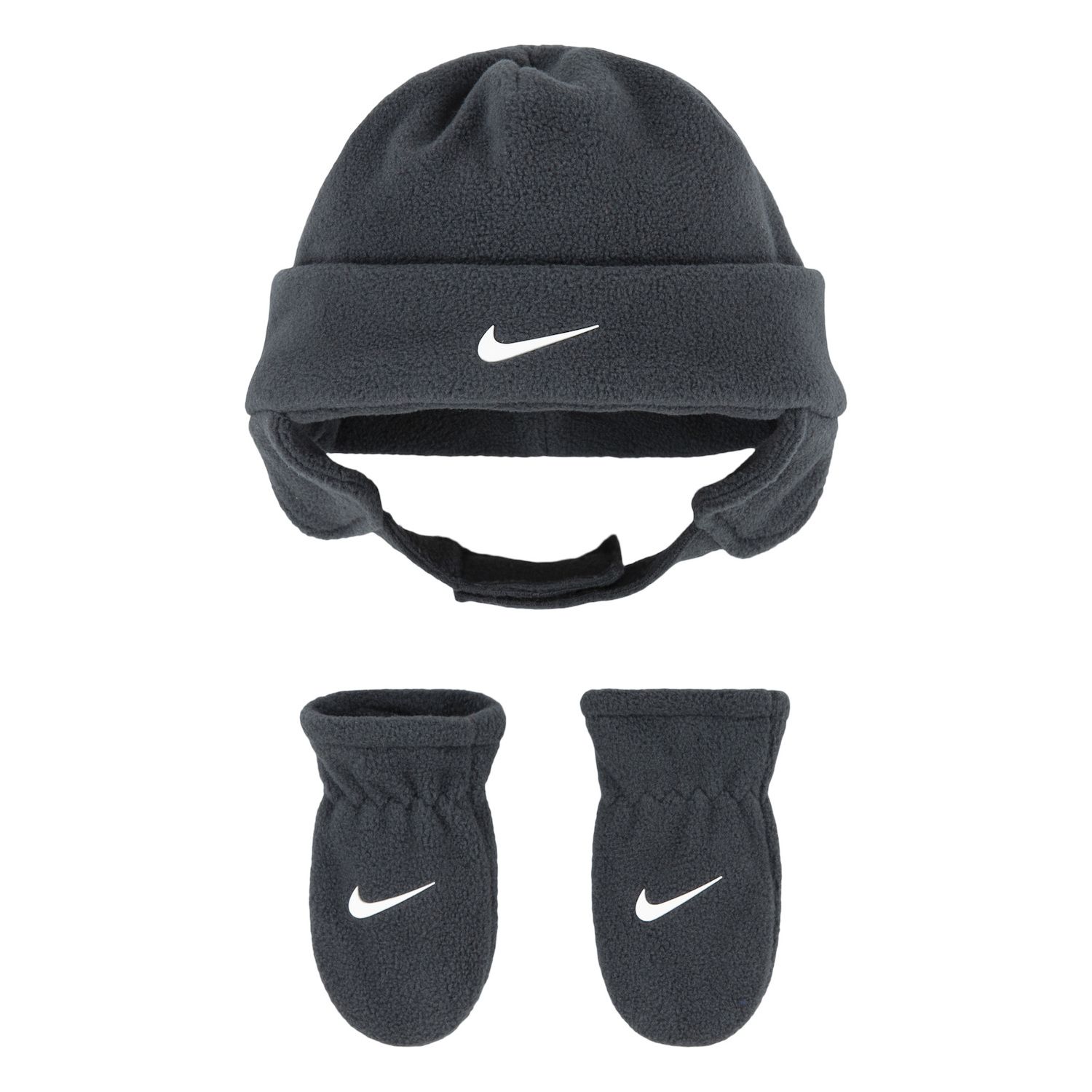 Baby Boy Nike Gray Fleece Trapper Hat 