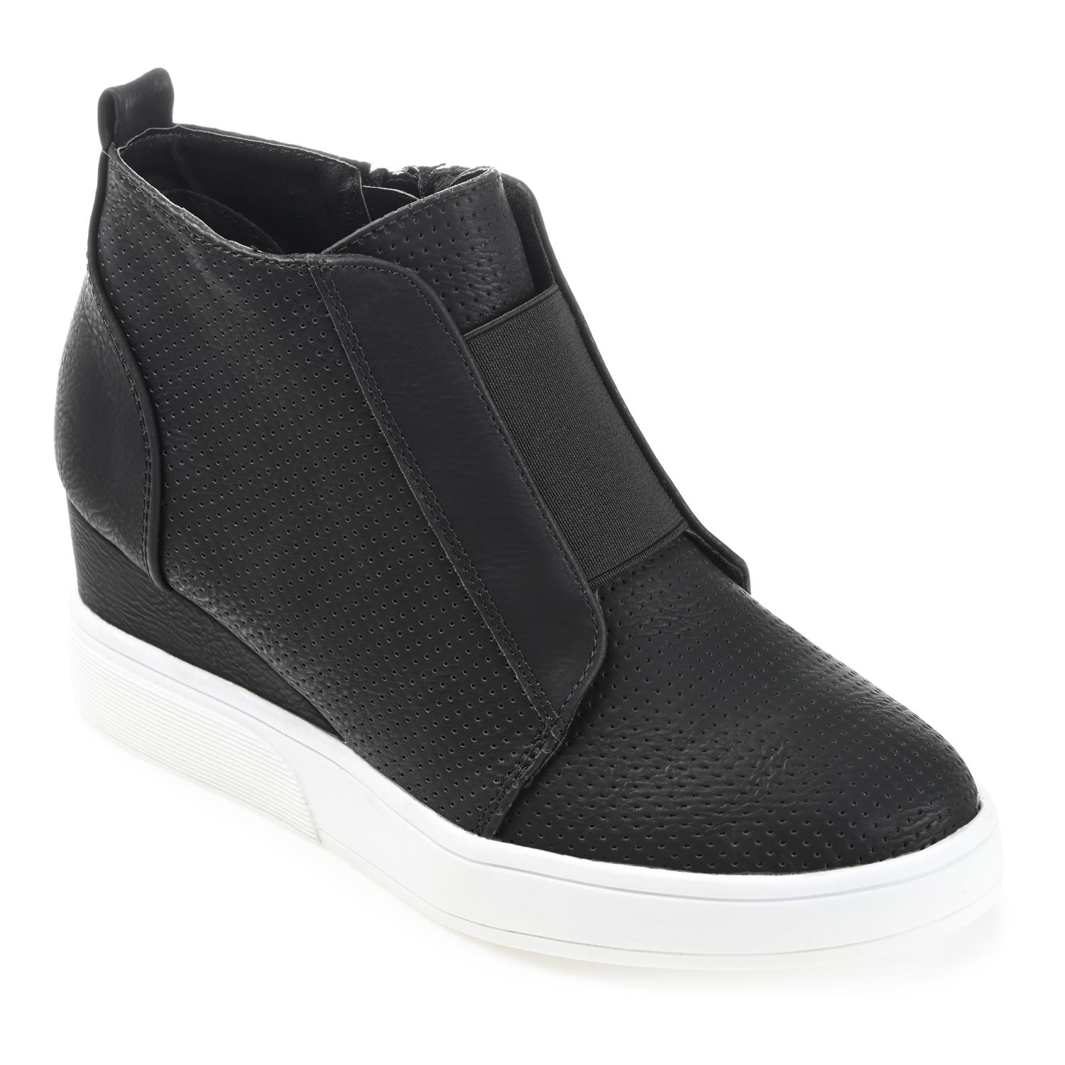 womens wedges black