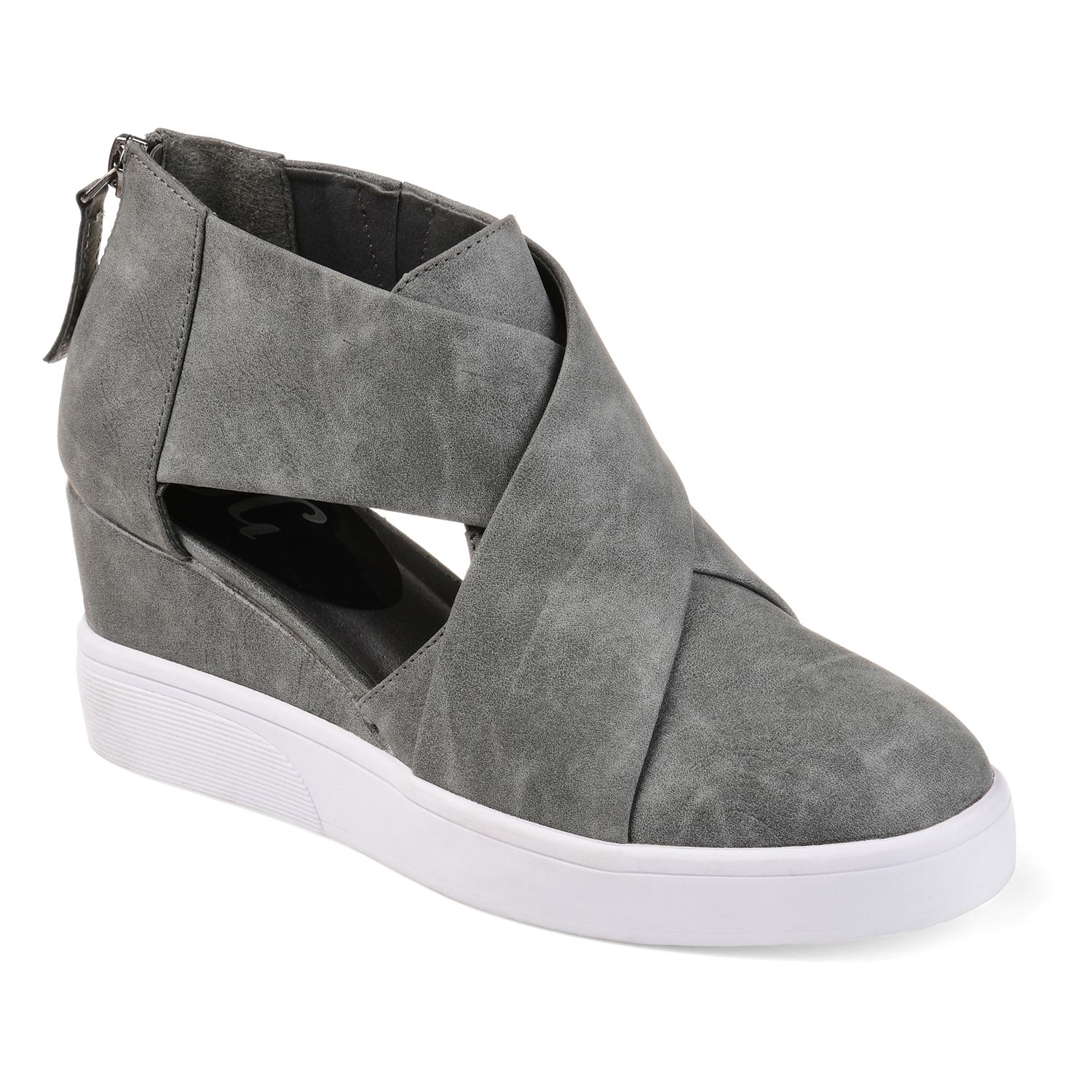 gray sneaker wedges