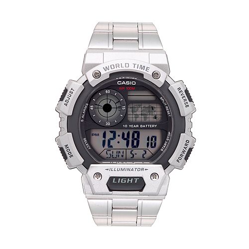 casio world time steel