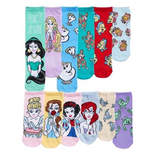 Disney Princess Official Childrens Girls Patterned Socks Pack Of 3
