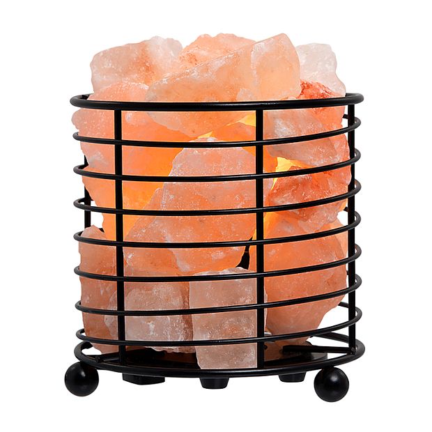 WBM Himalayan 6.75 in. Ionic Crystal Natural Salt 9-11 lbs. Tall Basket  Lamp 1301B - The Home Depot