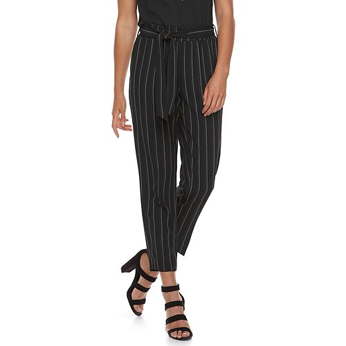paper bag striped pants