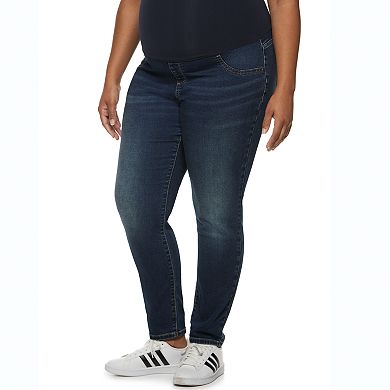 Plus Size Maternity a:glow Full Belly Panel Jeggings
