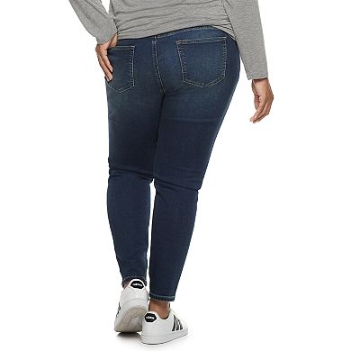 Plus Size Maternity a:glow Full Belly Panel Jeggings