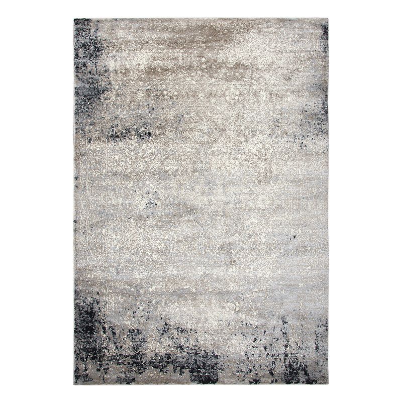 Rizzy Home Encore Traditional Overdyed Solid Rug, Beig/Green, 5X7 Ft