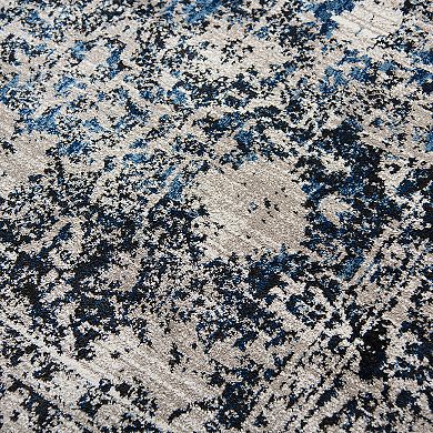 Rizzy Home Panache Transitional Distressed Ornate I Geometric Rug