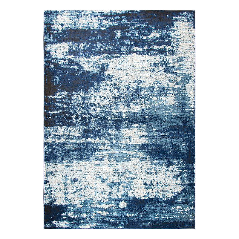 Rizzy Home Panache Contemporary Abstract Solid Rug, White, 6.5X9.5 Ft