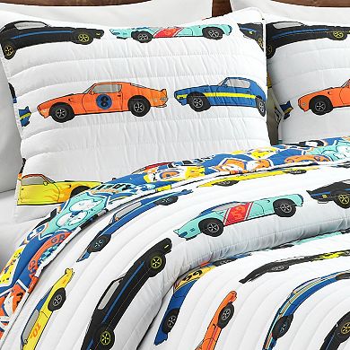 Lush Decor Race Cars Quilt Set