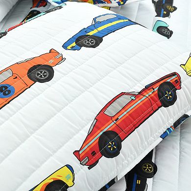 Lush Decor Race Cars Quilt Set