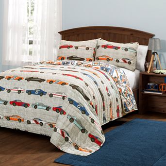 Lush Decor Race Cars Quilt Set