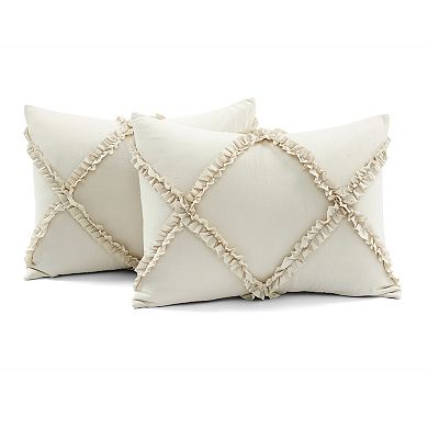 Lush Decor Ruffle Diamond Comforter Set