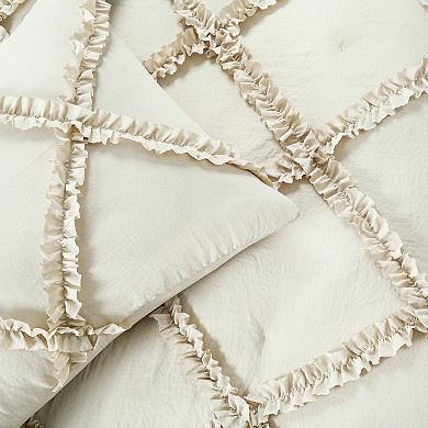 Lush Decor Ruffle Diamond Comforter Set