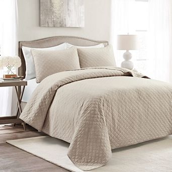 Lush Decor Ava Diamond Oversized Cotton Quilt Set