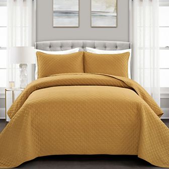 Lush Decor Ava Diamond Oversized Cotton Quilt Set