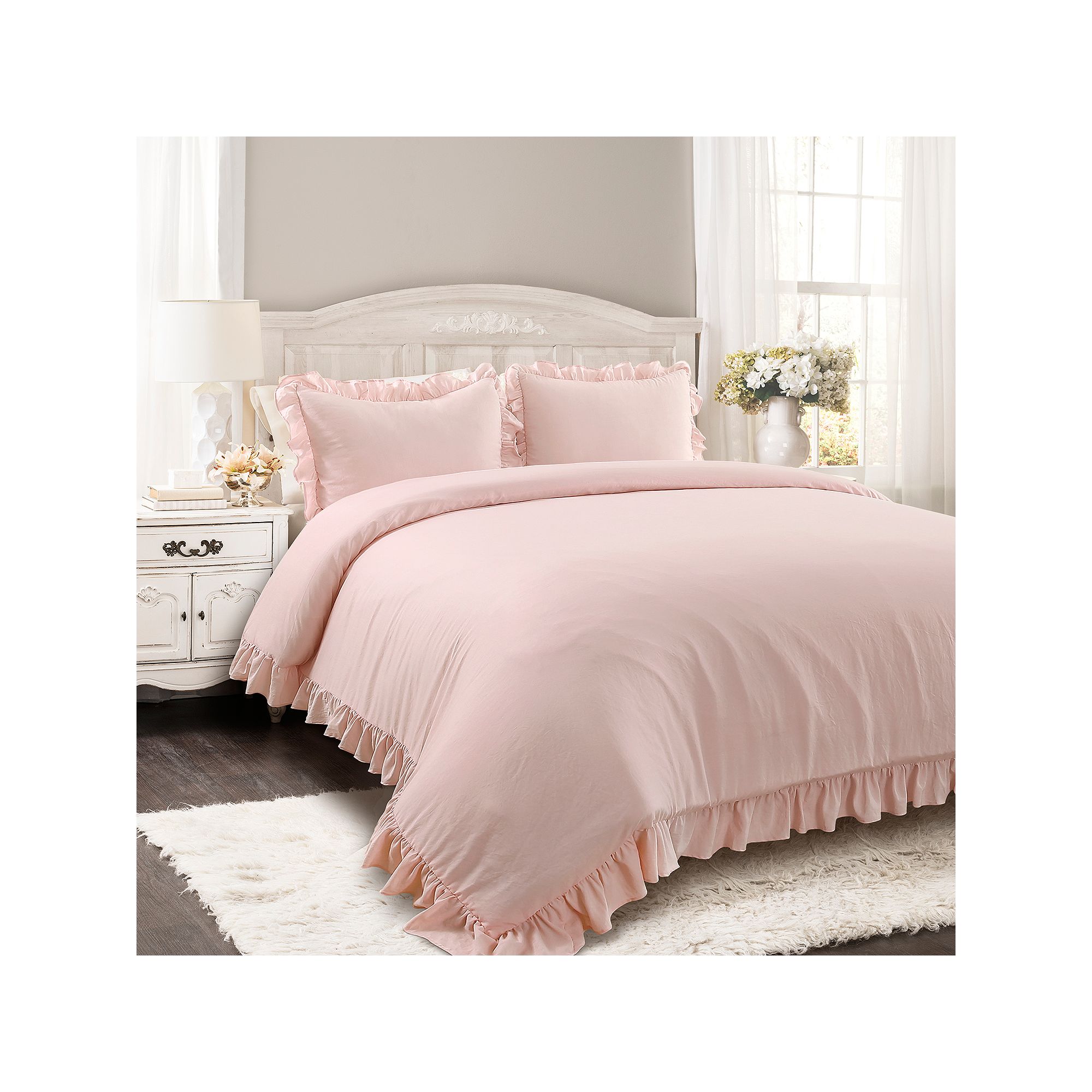 Lush Decor Reyna 3-Piece Comforter set, Blush