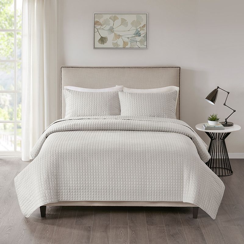 510 Design Nash 3-piece Quilt Set with Shams, Grey, Full/Queen