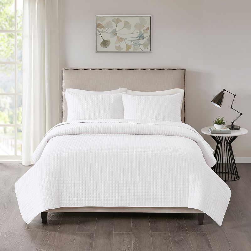 510 Design Nash 3-piece Quilt Set with Shams, White, Full/Queen