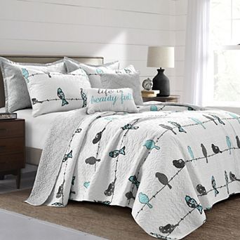 Lush Decor Rowley Birds Quilt 7 pc Set