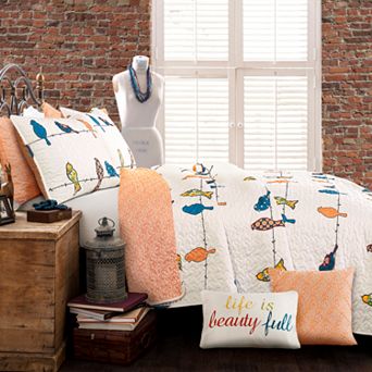 Lush Decor Rowley Birds Quilt 7 pc Set
