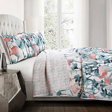 Lush Decor Zuri Flora Quilt Set