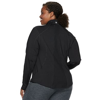 Plus Size Tek Gear® Performance Thumb Hole Full Zip Jacket