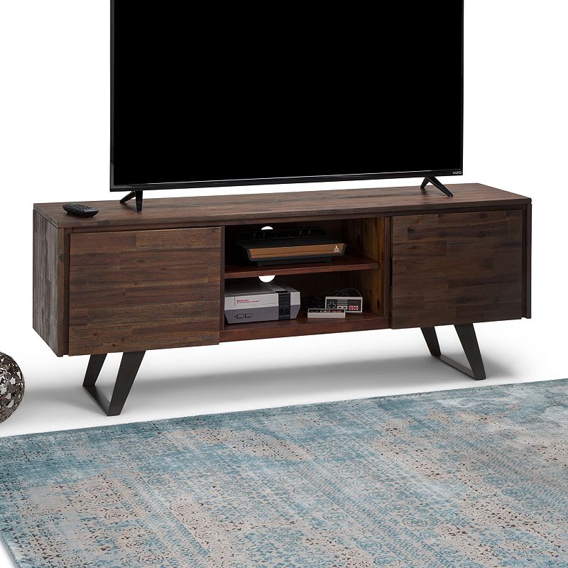 Lowry Distressed Charcoal Brown TV Stand