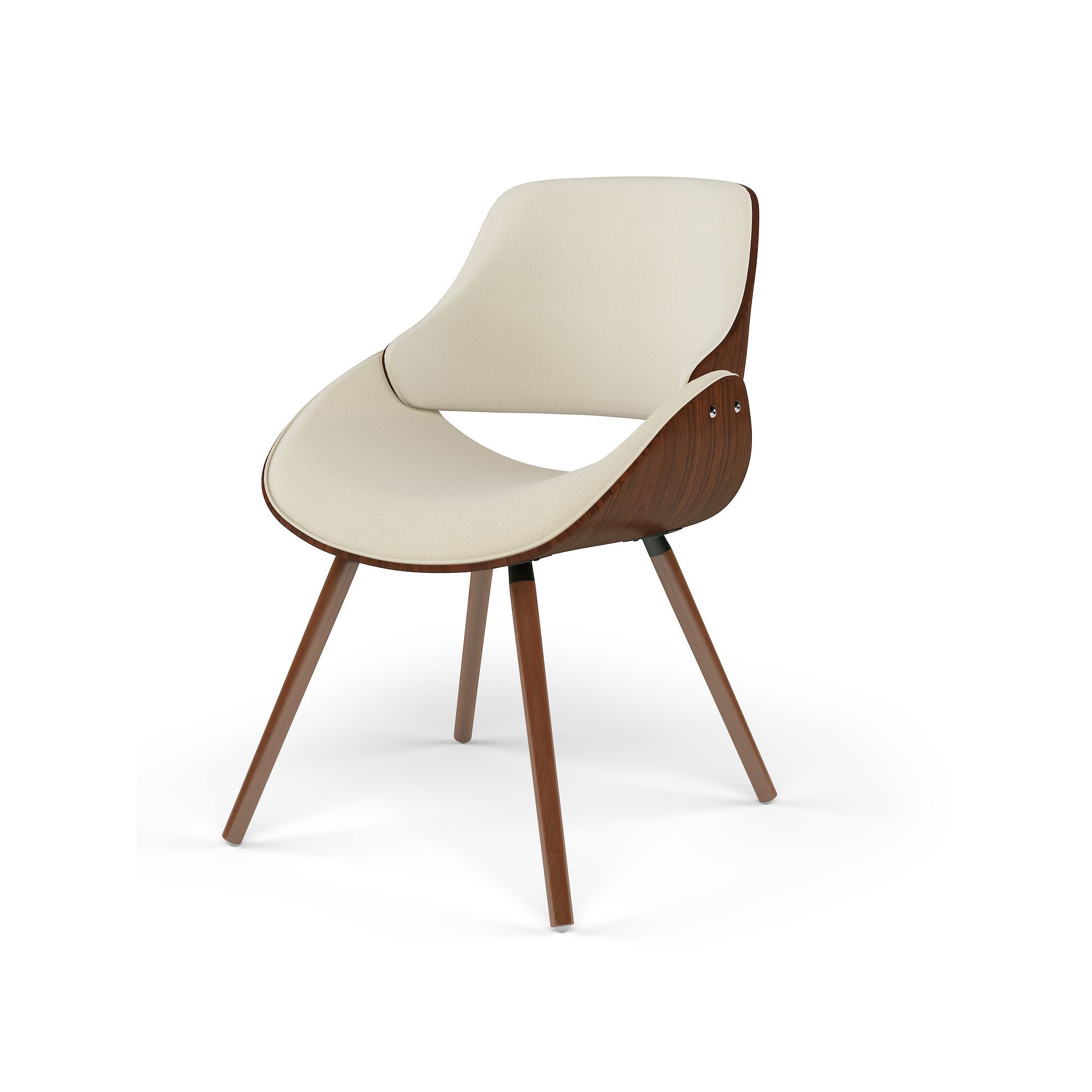 Simpli Home Malden Bentwood Dining Chair, Ivory