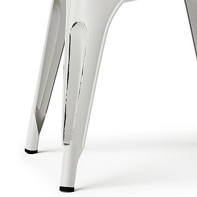 Simpli Home Fletcher Metal Dining Chair 2-piece Set