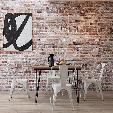 Simpli Home Fletcher Metal Dining Chair 2-piece Set