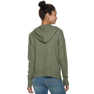 Juniors' SO® Drop Shoulder Sweater Hoodie