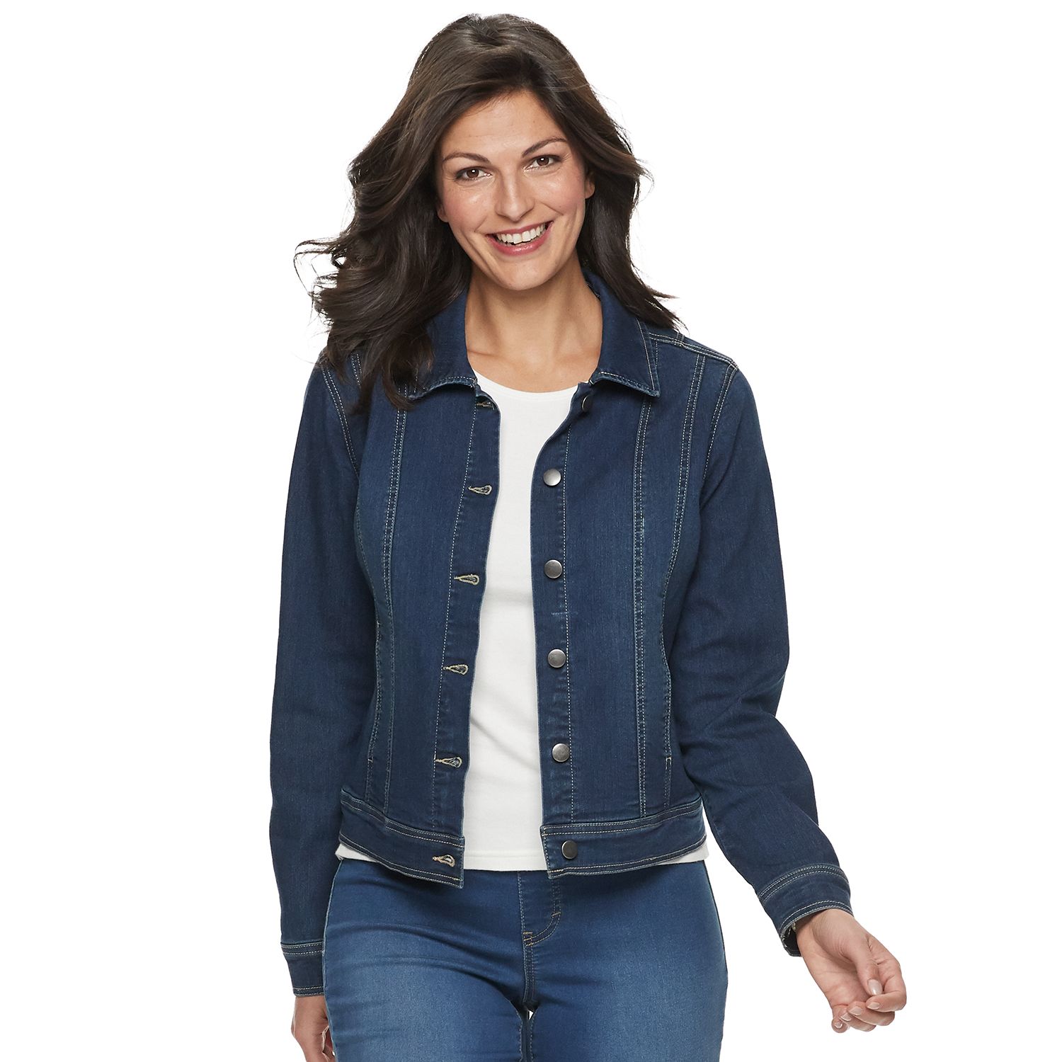 kohls white denim jacket