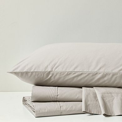 Madison Park Cotton Peached Percale Sheet Set