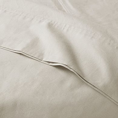 Madison Park Cotton Peached Percale Sheet Set