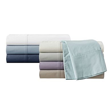 Madison Park Cotton Peached Percale Sheet Set