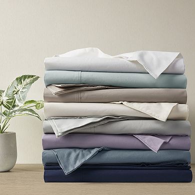 Madison Park Cotton Peached Percale Sheet Set