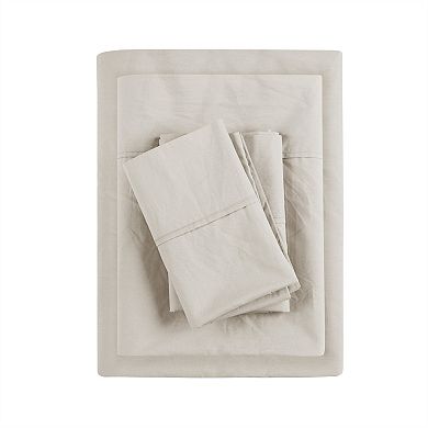 Madison Park Cotton Peached Percale Sheet Set