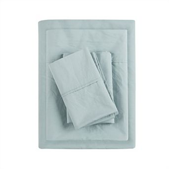 Madison Park Relaxed Cotton Percale Sheet Set