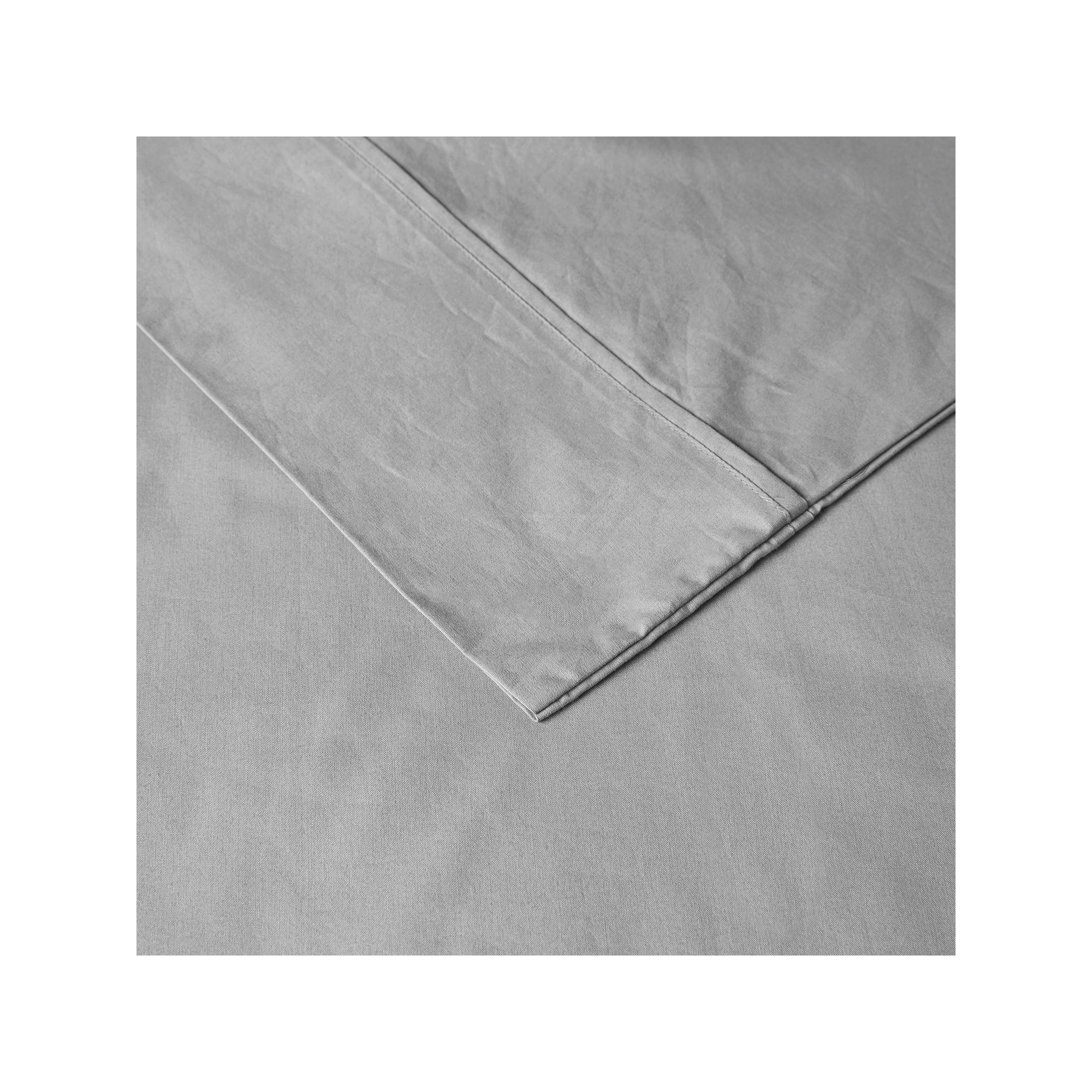 Madison Park Relaxed Cotton Percale Sheet Set, Gray