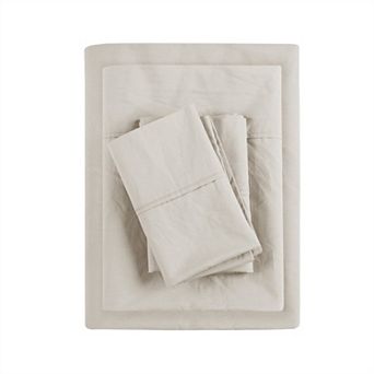 Madison Park Relaxed Cotton Percale Sheet Set
