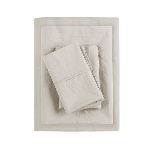 Madison Park Peached Percale Cotton Sheet Set