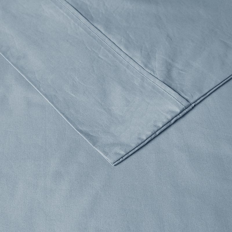 Madison Park Cotton Peached Percale Sheet Set, Turquoise/Blue, CKING SET