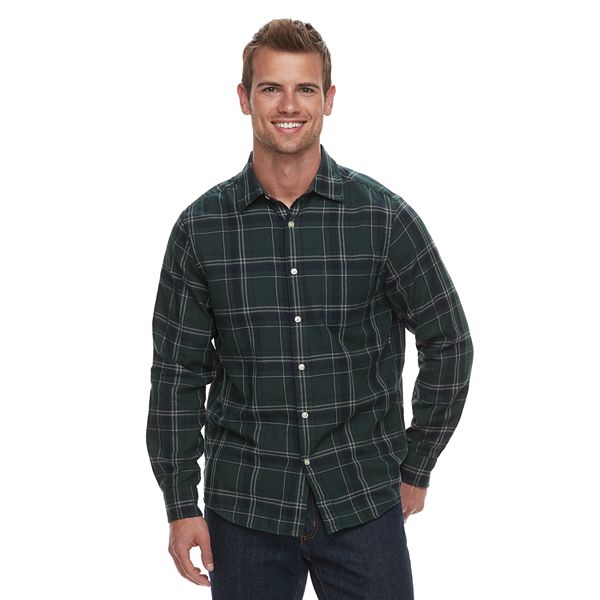 Men's Sonoma Goods For Life® Modern-Fit Long Sleeve Double Weave Button ...