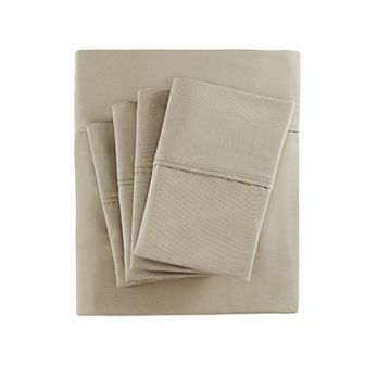 Madison Park 800 Thread Count Cotton Blend Sateen Sheet Set with Extra Pillowcases