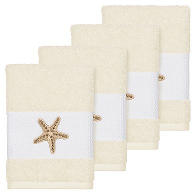 Linum Home Textiles Lydia Embellished Washcloth Set